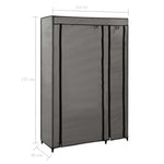 ZNTS Folding Wardrobes 2 pcs Grey 110x45x175 cm Fabric 282425