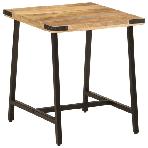 ZNTS Side Table 45x45x50 cm Solid Wood Mango and Iron 372734