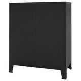 ZNTS Chest of Drawers Metal Industrial Style 78x40x93 cm Black 245963