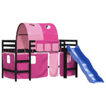 ZNTS Kids' Loft Bed with Tunnel without Mattress Pink 90x200 cm 3207053