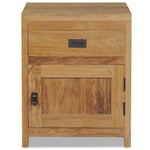 ZNTS Bedside Cabinet Solid Teak 40x30x50 cm 244484