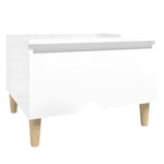 ZNTS Side Tables 2 pcs High Gloss White 50x46x35 cm Engineered Wood 819505