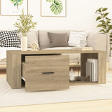 ZNTS Coffee Table Sonoma Oak 100x50.5x35 cm Engineered Wood 816539