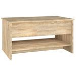 ZNTS Coffee Table Sonoma Oak 80x50x40 cm Engineered Wood 809659