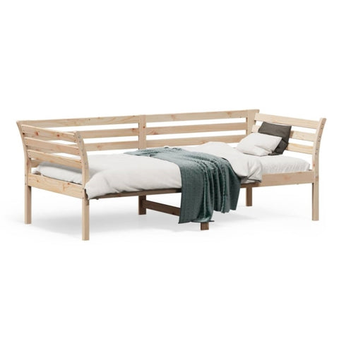 ZNTS Day Bed without Mattress 75x190 cm Small Single Solid Wood Pine 842882