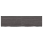 ZNTS Wall Shelf Dark Brown 120x30x cm Treated Solid Wood Oak 363813