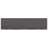 ZNTS Wall Shelf Dark Brown 120x30x cm Treated Solid Wood Oak 363813