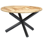 ZNTS Dining Table Round 120x76 cm Solid Mango Wood 282762