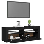 ZNTS TV Cabinet with LED Lights Black 120x35x40 cm 804311