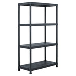 ZNTS Storage Shelf Racks 2 pcs Black 200 kg 80x40x138 cm Plastic 276259