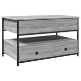 ZNTS Coffee Table Grey Sonoma 85x50x50 cm Engineered Wood and Metal 845389