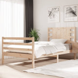 ZNTS Bed Frame without Mattress 75x190 cm Small Single Solid Wood Pine 3104243