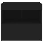 ZNTS Bedside Cabinets with LED Lights 2 pcs Black 50x40x45 cm 836766