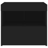 ZNTS Bedside Cabinets with LED Lights 2 pcs Black 50x40x45 cm 836766