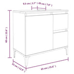 ZNTS 3 Piece Bathroom Cabinet Set Concrete Grey Engineered Wood 3185547