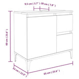 ZNTS 3 Piece Bathroom Cabinet Set Concrete Grey Engineered Wood 3185547