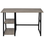 ZNTS Desk with 2 Shelves Grey and Oak 20137