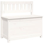ZNTS Bench White 80x41x77 cm Solid Wood Pine 823550