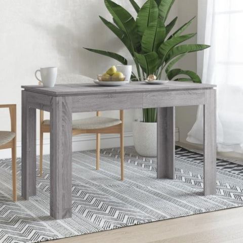 ZNTS Dining Table Grey Sonoma 120x60x76 cm Engineered Wood 815388