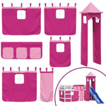 ZNTS Kids' Loft Bed with Tower without Mattress Pink 80x200 cm 3207068