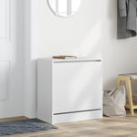 ZNTS Shoe Cabinet White 60x34x63.5 cm Engineered Wood 839938