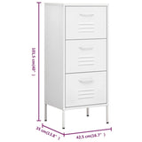 ZNTS Storage Cabinet White 42.5x35x101.5 cm Steel 336188