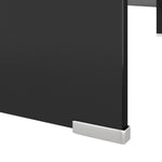 ZNTS TV Stand/Monitor Riser Glass Black 110x30x13 cm 244140