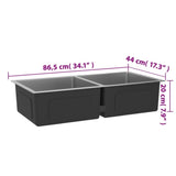 ZNTS Handmade Kitchen Sink Stainless Steel 51522