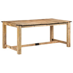 ZNTS Dining Table 180x90x75 cm Solid Wood Mango 358949