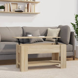 ZNTS Coffee Table Sonoma Oak 101x49x52 cm Engineered Wood 809704