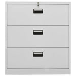 ZNTS Filing Cabinet Light Grey 90x46x103 cm Steel 336291