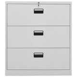 ZNTS Filing Cabinet Light Grey 90x46x103 cm Steel 336291