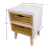 Compact 2 Drawer Unit with Removable Legs N0286