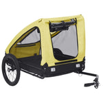 ZNTS Pet Bike Trailer Yellow and Black 92596