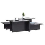 ZNTS Coffee Tables 2 pcs High Gloss Grey Engineered Wood 3216157