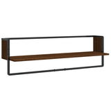 ZNTS 6 Piece Wall Shelf Set with Bars Brown Oak Engineered Wood 836317