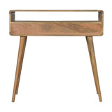 Curved Oak-ish Console Table IN714