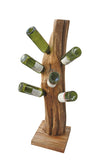 ZNTS Natural Teak Root Freestanding Wine Rack 6 bottles Reclaimed Teak Root LAW55