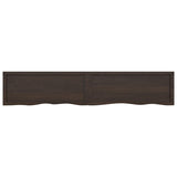 ZNTS Wall Shelf Dark Brown 200x40x cm Treated Solid Wood Oak 363846