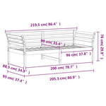 ZNTS Day Bed without Mattress 90x200 cm Solid Wood Pine 842870