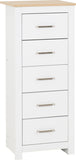 ZNTS Portland 5 Drawer Narrow Chest 100-102-183