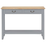 ZNTS Console Table Grey 110x35x80 cm Wood 249902