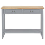 ZNTS Console Table Grey 110x35x80 cm Wood 249902