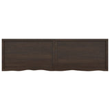 ZNTS Wall Shelf Dark Brown 200x60x cm Treated Solid Wood Oak 363850