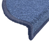 ZNTS Carpet Stair Treads 15 pcs Blue 56x17x3 cm 133883