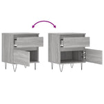 ZNTS Bedside Cabinets 2 pcs Grey Sonoma 40x35x50 cm Engineered Wood 830681