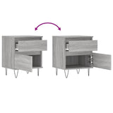 ZNTS Bedside Cabinets 2 pcs Grey Sonoma 40x35x50 cm Engineered Wood 830681