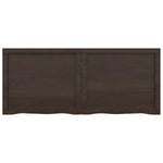 ZNTS Wall Shelf Dark Brown 120x50x cm Treated Solid Wood Oak 363816