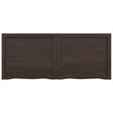 ZNTS Wall Shelf Dark Brown 120x50x cm Treated Solid Wood Oak 363816