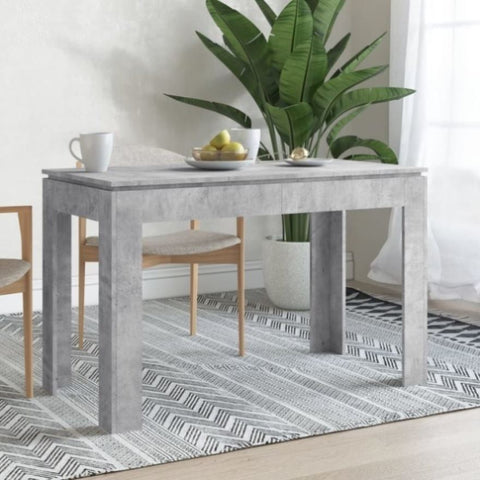 ZNTS Dining Table Concrete Grey 120x60x76 cm Engineered Wood 800760